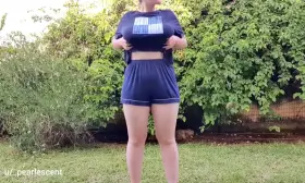 [18F] quick drop in the back yard before the neighbors see me 👼