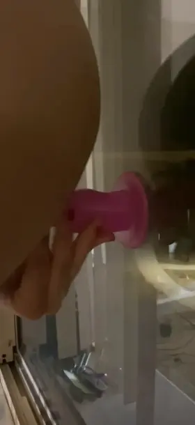 Training myself to take Daddy’s cock in front of the whole apartment complex