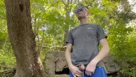 Public piss and cum at the park