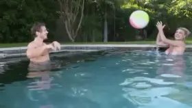 Big Natural Breasts In Pool