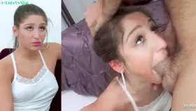 Cute -> throated -> analyzed -> facialized