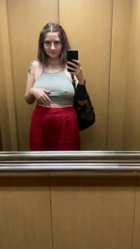 I was going back home and I just needed to show you my boob