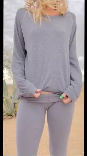 Just a mom stripping in the desert…