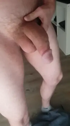 Cut German cock flopping around.
