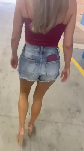 Wedges and jean shorts. That’s a lot of my wardrobe