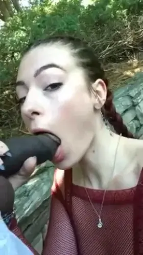 She doesn't care who might see her !