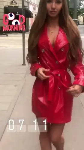 Wearing her Sunday best