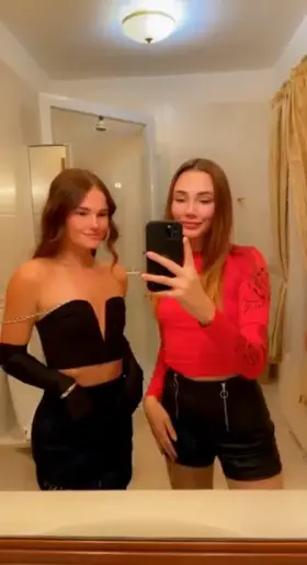 Two petite girl better than one, right?