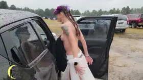 Hubby had me strip off my wet clothes in the parking lot before getting in the car.