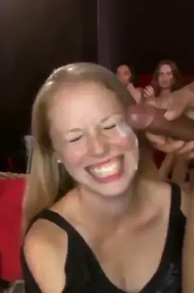 Happily Taking Her Facial