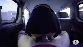 Riding him in the back of the van