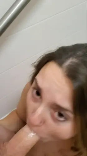 helb my head down to make sure he gets all his cum deep in my throat