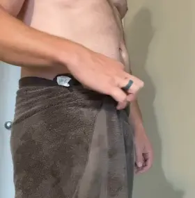 Post shower towel drop