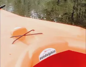 Spread my legs in the kayak and rub my pussy