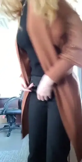 The boss in this office DID catch me last week, but I wasn't naked (yet). I was just looking out the window taking a mental break. Scared the shit out of him haha.