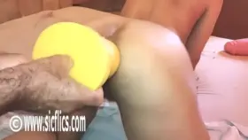 Blasting Her Greedy Ass With a Giant Dildo!