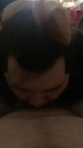 Giving my friend some birthday head