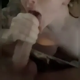 Since I’m pregnant all I wanna do is suck cock and be covered in cum 🤤💦