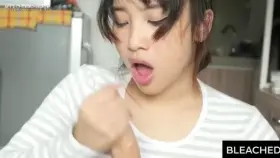 An Unbelievable Cute Asian Girl Jerks Your White Cock