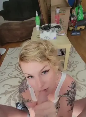 Jerking him off until he cums on my face💦 (OC)