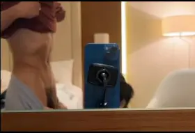 girlfriend giving me quick handjob