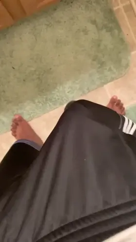 These shorts barely hide my fat black dick