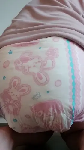 Playing with my messy diaper :3