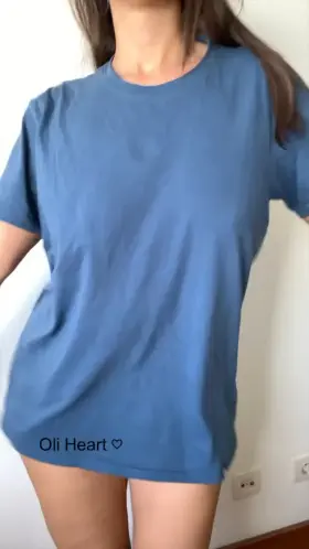 Blue shirt off
