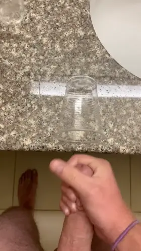 Tried to cum in the cup. Didn’t work but oh well 🤷🏼‍♂️