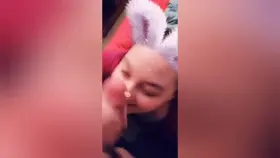 Bunny girl gets facial