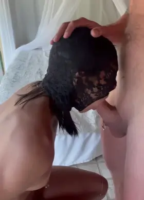 Plugged, cuffed and face fucked on vacation