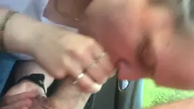 Danish Sofie Sucking a Big Fat Cock at Rest Stop in Aalborg