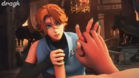 Sypha Belnades giving a handjob (Dragk) [Castlevania]