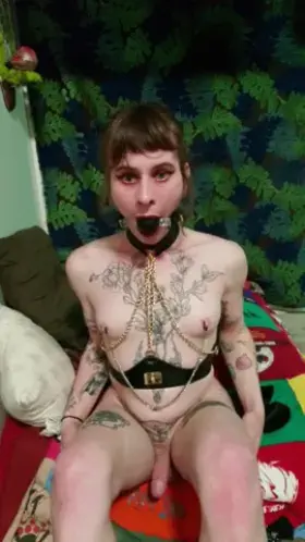 Should I take the ball gag out or leave it in?