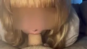 My princess loves feeling my cock grow harder in her mouth while she sucks on it