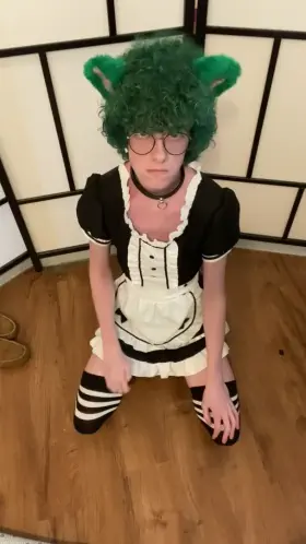 maid boy makes a mess