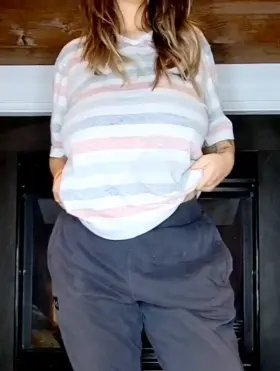 Tig Ol Bitties by the fireplace 😅