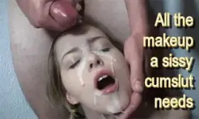 Sometimes a sissy just needs the bare essentials when it comes to makeup...