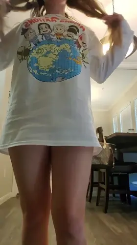 Pale goodness lies beneath the sweater!