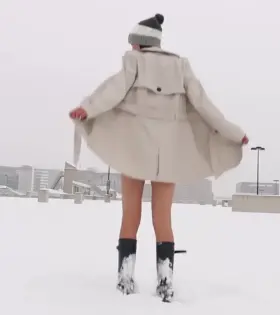Too much snow for the authorities to stop her, fucking anarchy