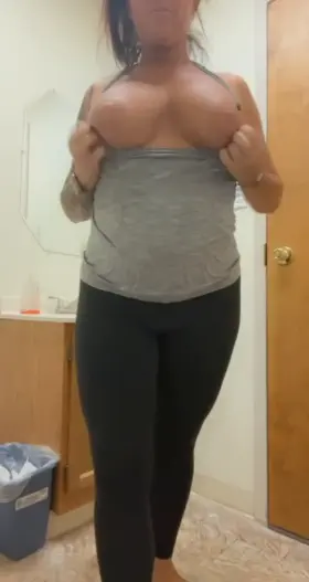 Maybe if you was a good boy I’d let you suck on my tits.