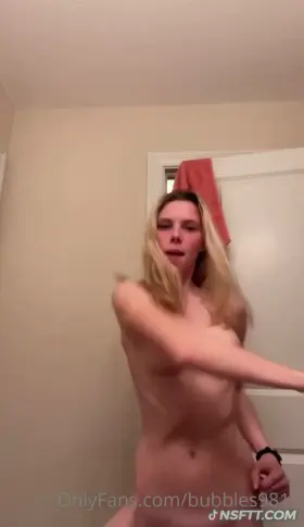 Hot blonde dancing