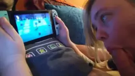 Playing with 2 of her favorite things