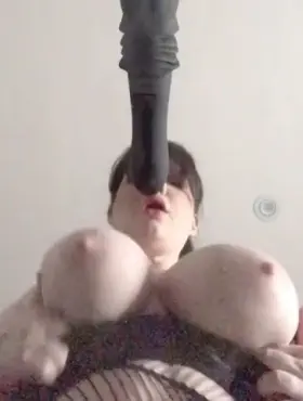 My huge naturals and my thrusting dildo [OC]