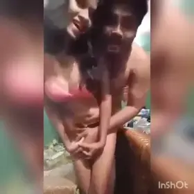 Cute gf enjoy with her BF when she's home alone