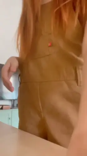 Don’t tell anyone I’m dressed like such a slut underneath my overalls.