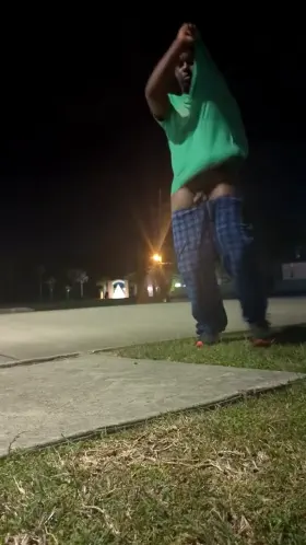 putting on a show outside