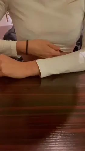 I think the waitress saw me flashing my teen tits, i love the risk hehe… I hope you like the dessert after you paid for the food