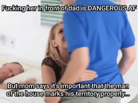 Mom! What if he wakes up?