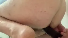 That warm up round with a BBC dildo gape.